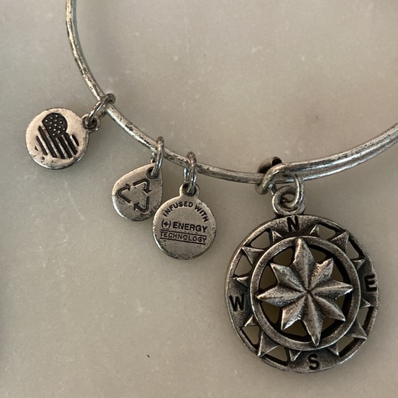 Alex and Ani Compass Charm Bracelet - Picture 1 of 9